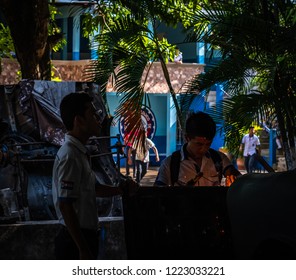 Guazacapan Guatemala 11/01/2018 Welding Class In Guatemalan College 