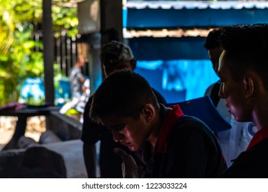 Guazacapan Guatemala 11/01/2018 Welding Class In Guatemalan College 