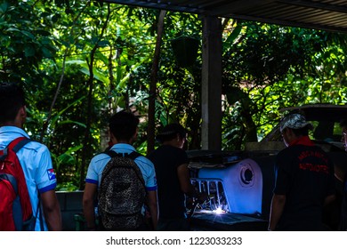 Guazacapan Guatemala 11/01/2018 Welding Class In Guatemalan College 