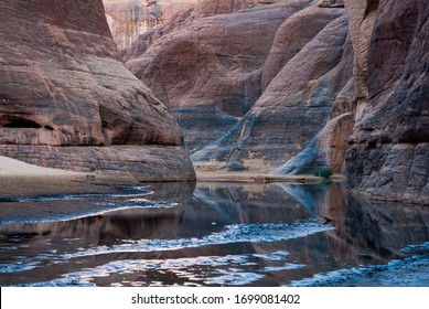 Guelta D'Archei Waterhole Near Oasis, Ennedi Plateau, Chad, Africa