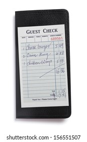 Guest Check, Concept Of Restaurant Expense.