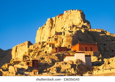 Guge Ruins In Sunrise Light