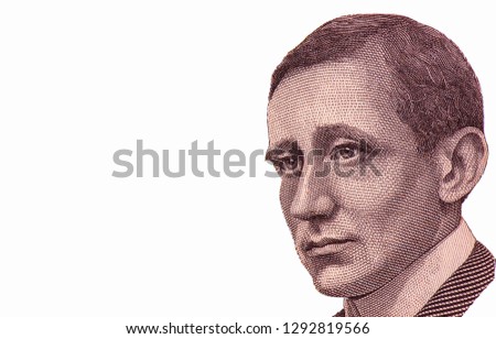 Guglielmo Marconi, Portrait from Italy Banknotes. 
