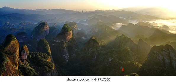 Gui Lin Mountain In Sunrise.