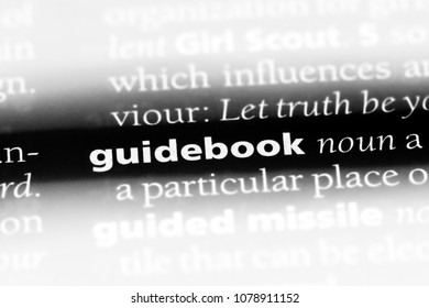 guidebook word in a dictionary. guidebook concept