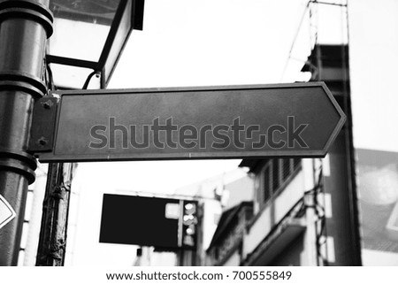 Guidepost in Black and White.