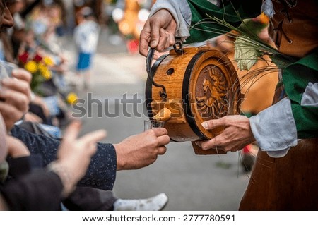 Guild Members Serving Wine During Sechseläuten Spring Festival in Zurich, Switzerland