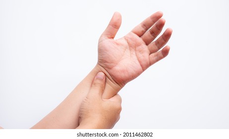 Guillain Barre Syndrome,  common numbness after being vaccinated against Covid-19. Loss of sensation and temperature
Muscle pain, weak muscles, numbness of the hands and feet, like we wear socks  - Shutterstock ID 2011462802