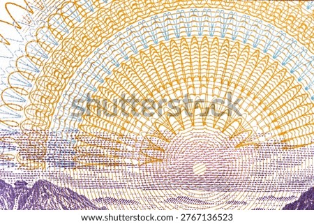 Guilloche security pattern background from banknote (PNG)