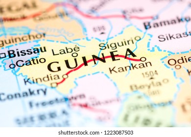 Guinea. Africa On A Map