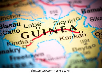 Guinea. Africa On A Map