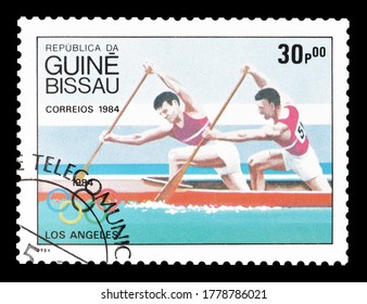 GUINEA BISSAU - CIRCA 1984 : Cancelled Postage Stamp Printed By Guinea Bissau, That Promotes Summer Olympics, Circa 1984.