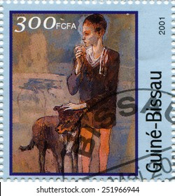 Guinea-bissau - CIRCA 2001: A Stamp Printed In Guinea-bissau Shows Paint By Pablo Picasso 