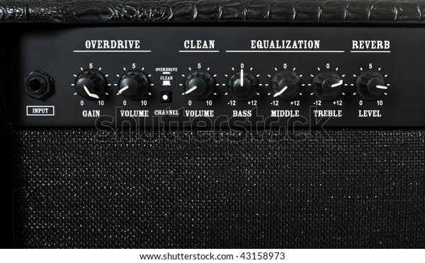 Guitar Amplifier Control Panel Closeup Stock Photo (Edit Now) 43158973