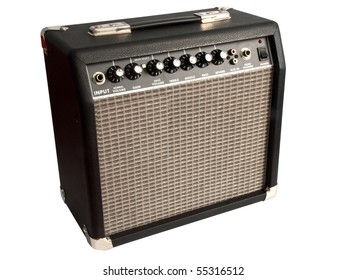 Guitar Amplifier Isolated On White Background