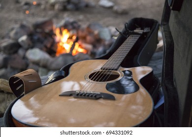 Guitar By Campfire