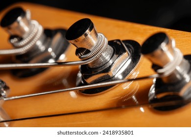 guitar headstock tuning post macro closeup - Powered by Shutterstock