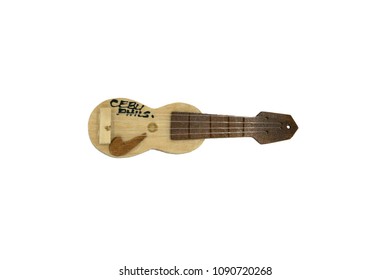 Guitar Magnet Ornament From Cebu, Philippines, Isolated On White.