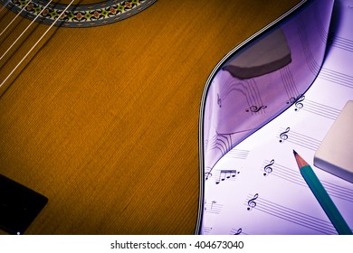 Guitar And Music Score