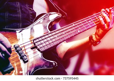 Guitar Neck Closeup On Concert Rock Stock Photo 737595445 | Shutterstock