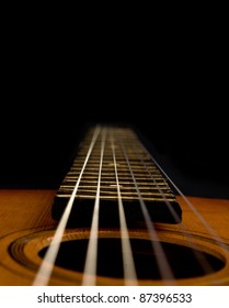 guitar on a black background