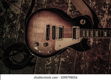 guitar on the stage