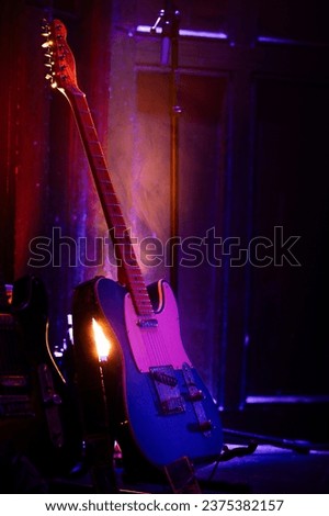 Guitar on stage at a concert
