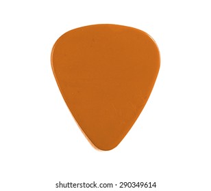 Guitar pick orange isolated on a white background - Shutterstock ID 290349614