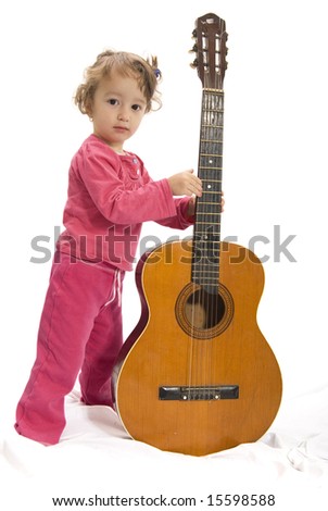 Similar – Image, Stock Photo Girl with a guitar in the green grass