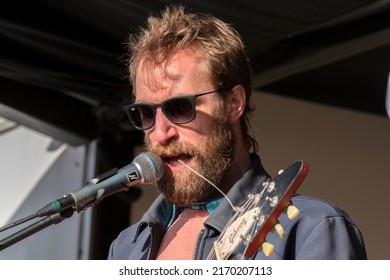 Guitar Player From The Hang Youth Band Playing At Amsterdam The Netherlands 5-2-2022