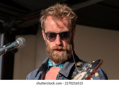 Guitar Player From The Hang Youth Band Playing At Amsterdam The Netherlands 5-2-2022