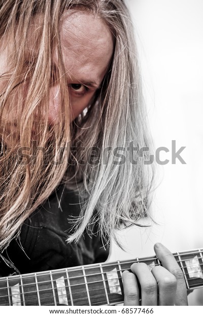 blonde guitar player