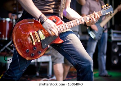 Guitar Player At Rock Concert