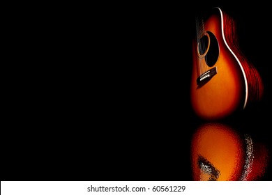 guitar in reflection