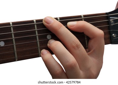 Guitarist Holding A G Chord