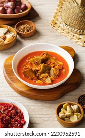 Gulai Nangka jackfruit curry stew is an Indonesian traditional food from Padang, West Sumatera