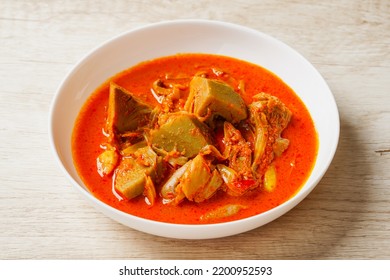 Gulai Nangka Jackfruit Curry Stew Is An Indonesian Traditional Food From Padang, West Sumatera