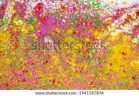 Gulal or Holi Festival Color  Wallpaper and Background in Horizontal Orientation, Vibrant and Beautiful Indian Holi Festival of Color Background with Copy Space
