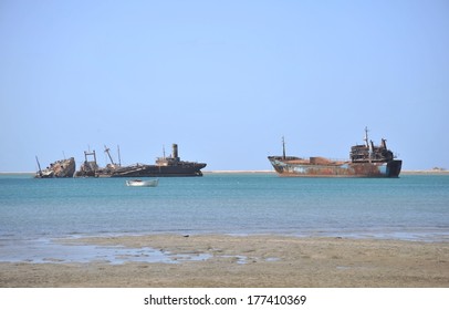 GULF OF ADEN, SOMALIA - JANUARY 10, 2010: The Gulf Of Aden Has Economic Significance As A Waterway To Transport Oil From The Persian Gulf. In The XXI Century, There Is The Acute Problem Of Piracy.