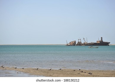 GULF OF ADEN, SOMALIA - JANUARY 10, 2010: The Gulf Of Aden Has Economic Significance As A Waterway To Transport Oil From The Persian Gulf. In The XXI Century, There Is The Acute Problem Of Piracy.