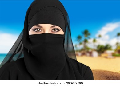 Young Woman Arabic Burqa Woman Looking Stock Photo (Edit Now) 1894305775