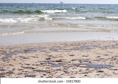 GULF SHORES, ALABAMA - JUNE 12: Gulf Oil Spill Is Shown On A Beach On June 12, 2010 In Gulf Shores, Alabama.