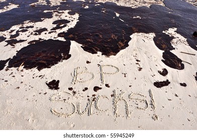 GULF SHORES, ALABAMA - JUNE 12: Gulf Oil Spill Is Shown On A Beach On June 12, 2010 In Gulf Shores, Alabama.