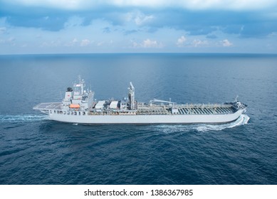 GULF OF THAILAND -30 APRIL 2019 : Australian Navy Ship HMAS Sirius Training In AUSTHAI 2019 Exercise.