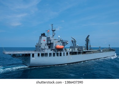 GULF OF THAILAND -30 APRIL 2019 : Australian Navy Ship HMAS Sirius Training In AUSTHAI 2019 Exercise.