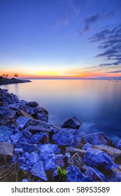 Gulf Of Trieste At Sunset