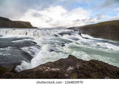 Gullfoss waterfall in Iceland, golden circle route - Shutterstock ID 1264833970