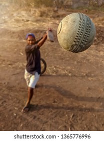 Gully Cricket In Streets Of India.