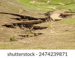 Gully erosion and soil degradation in Jacaraú, Paraíba, Brazil.