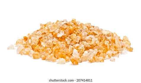 Gum arabic pieces isolated on white background
